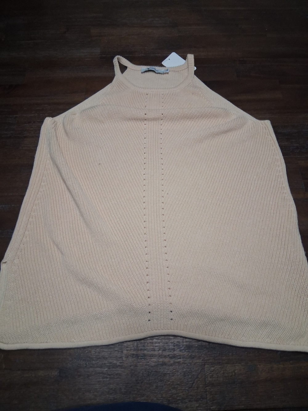 Cream Halter Knit Sweater Tank - Unbranded